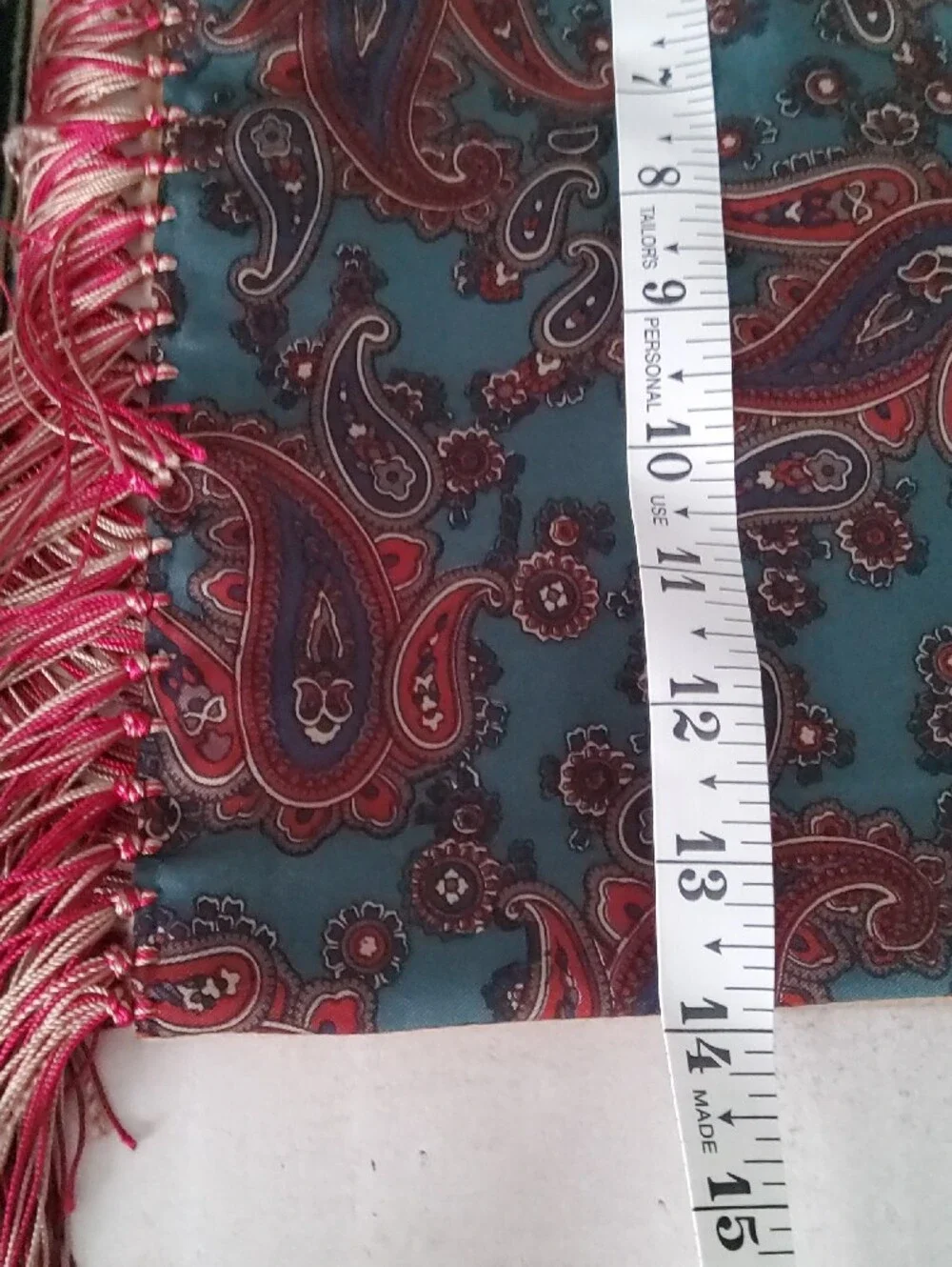 Classic Men's Camel Reversible Scarf with Paisley Lining